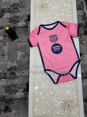 Infants Barcelona Pink Pin Down Bodysuit Baby Jersey