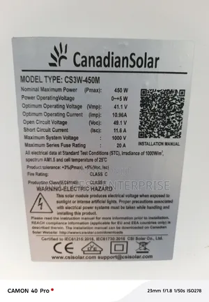 Canadian Solar Panel 450watts Available