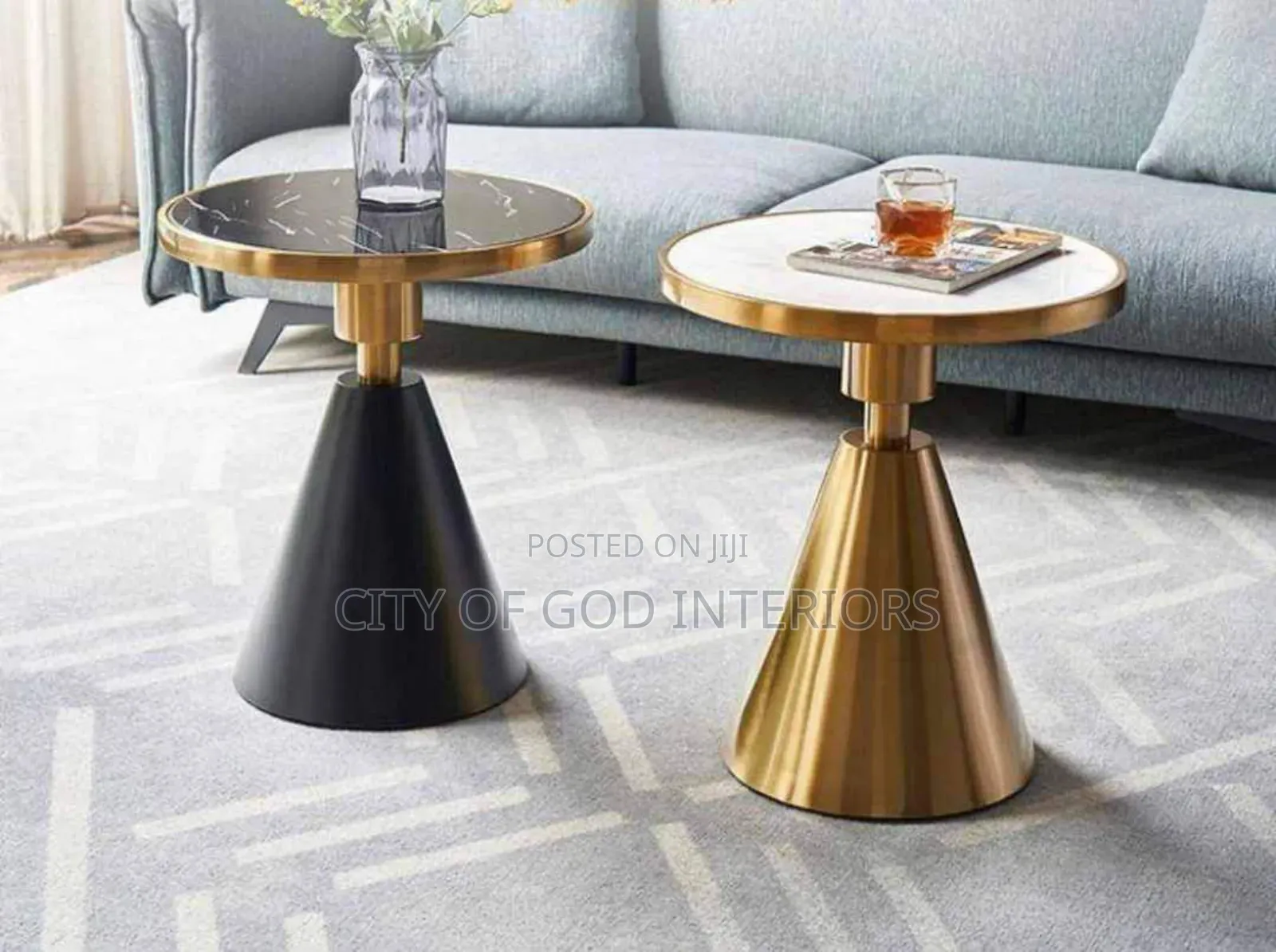 Unique Imported Side Stool With Marble Top