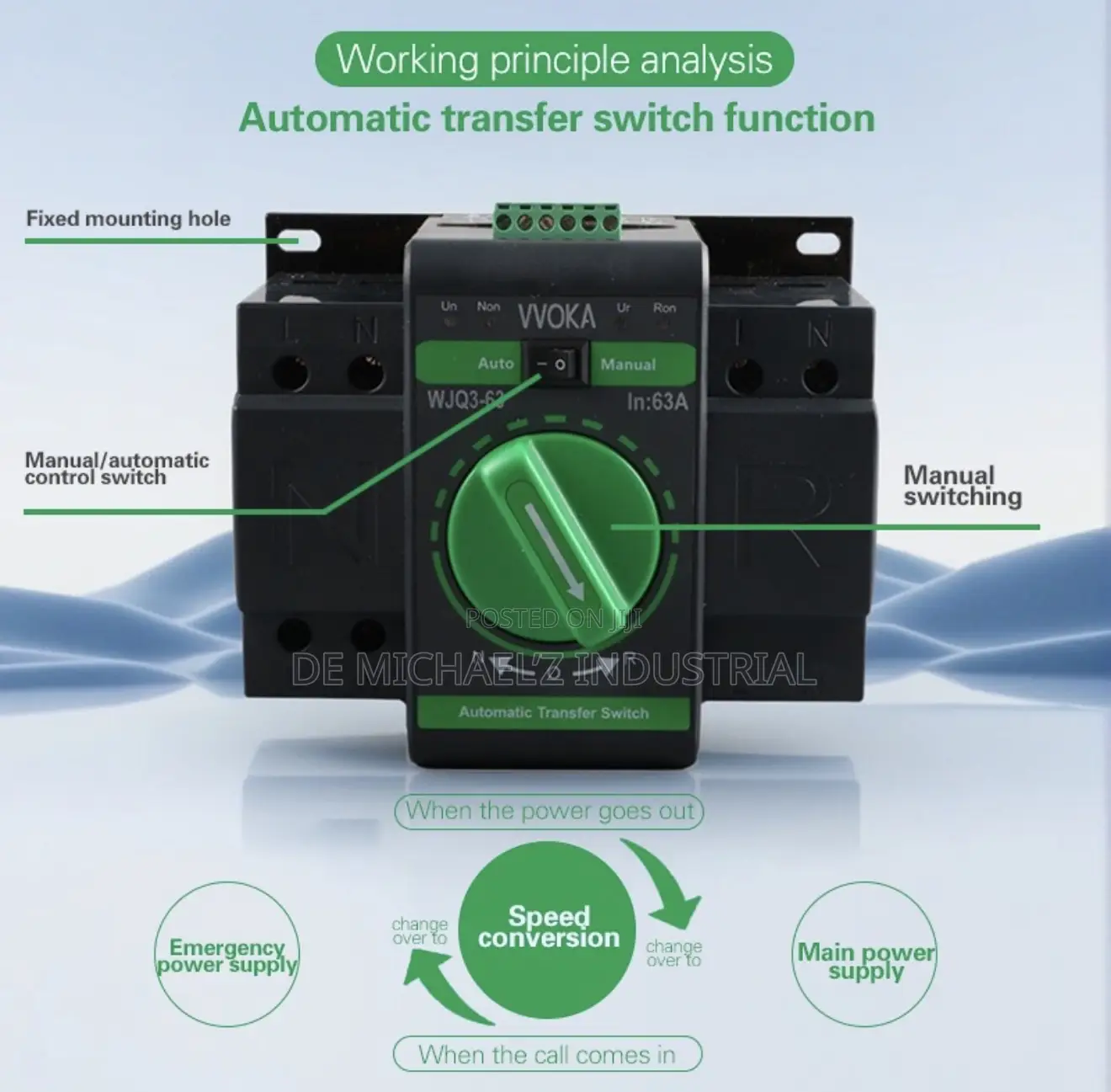 100a Automatic Transfer Switch Ats