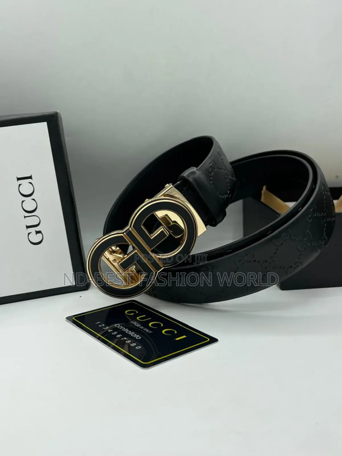 Gucci Black Leather Belt