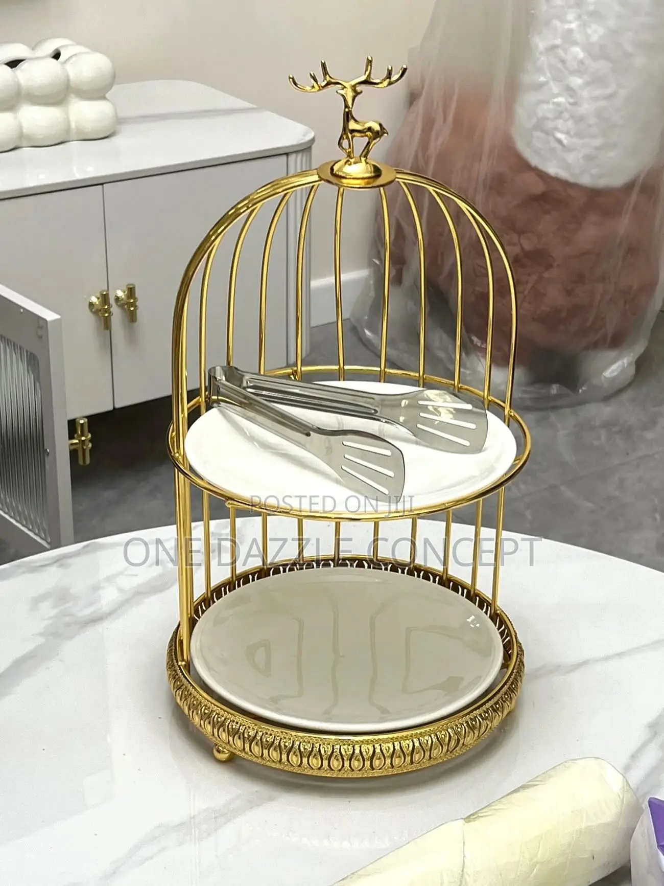 2tier Ceramic Display Stand /Cake Stand