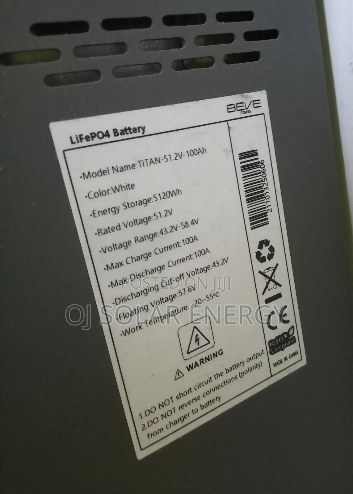 Beve 5120kw Solar Lithium Battery