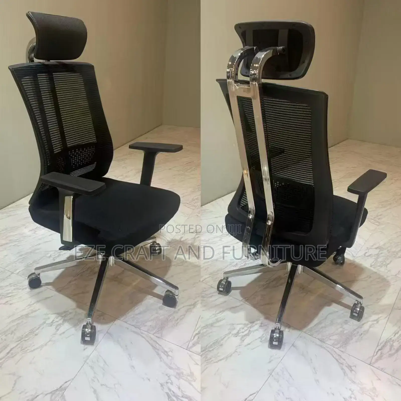 Iron Lumbar Support Executive Office Chair