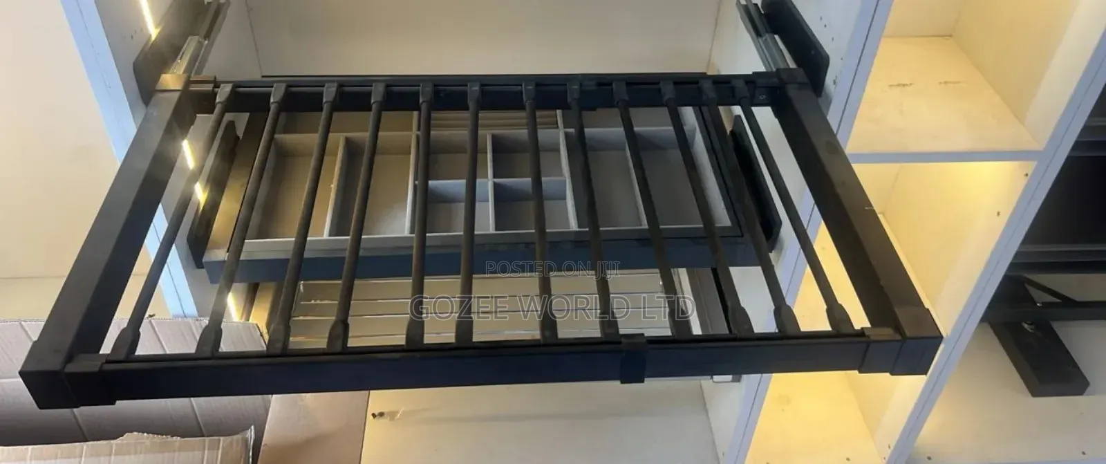 90cm Luxury Black Trouser Rack