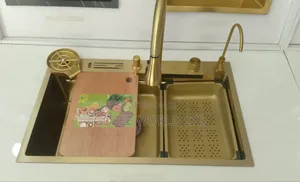 Luxury Special Gold Sink With Accessories