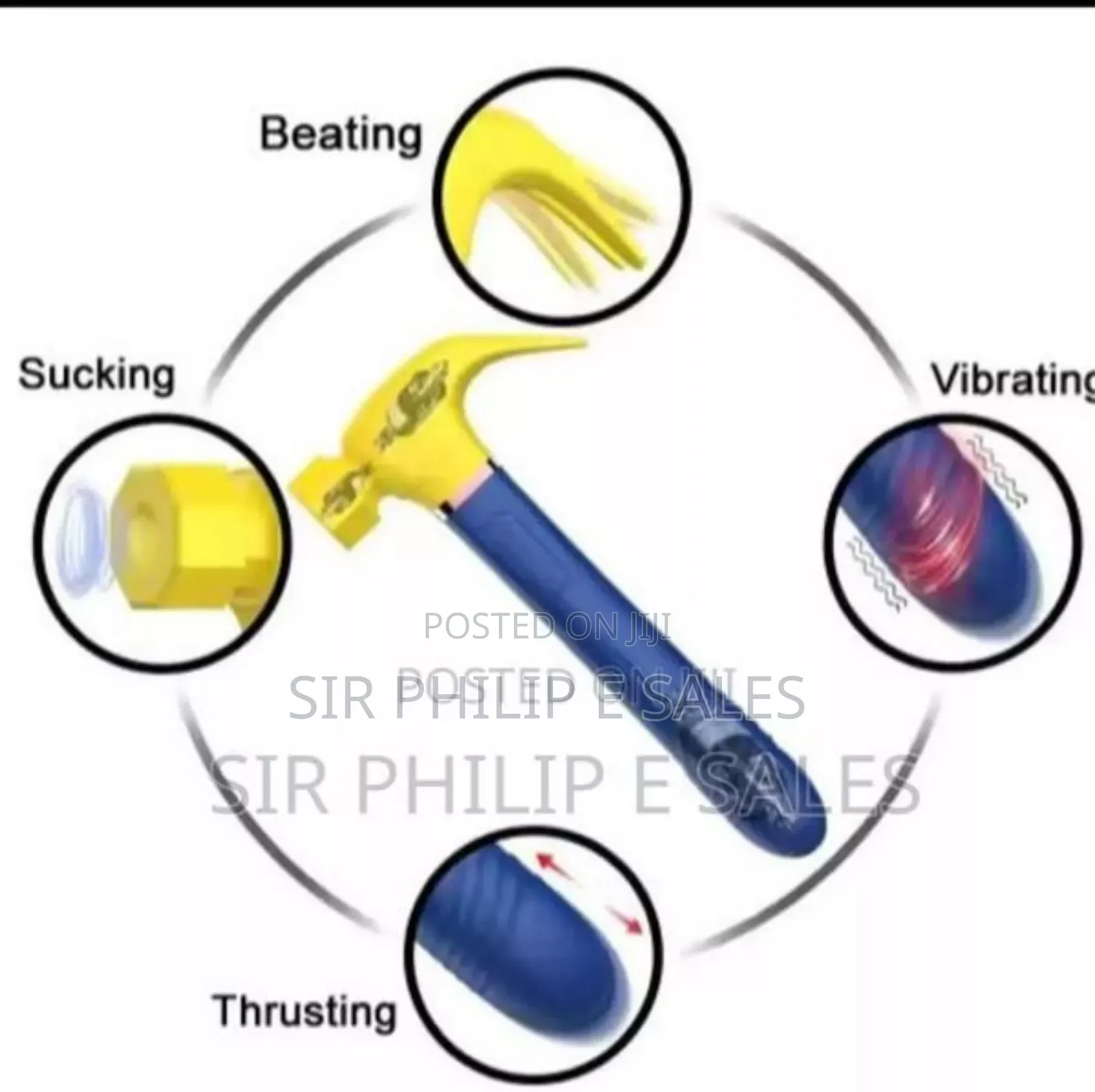 Hammer Vibrator Suction Massager