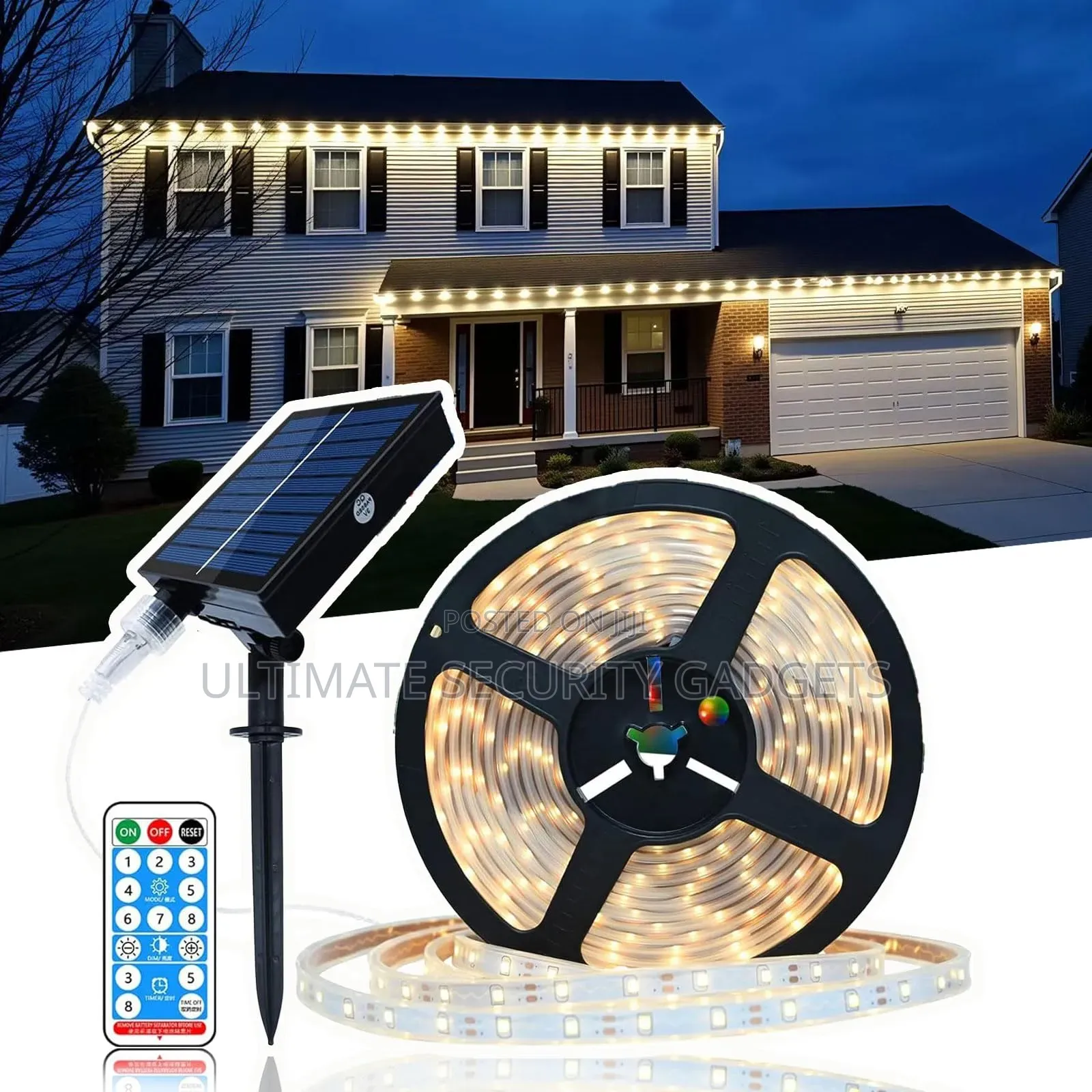 Solar Powered Led Strip Light With Remote Control