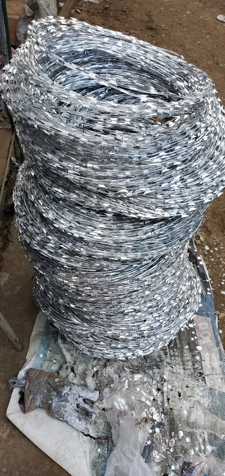 Razor Wire Or Concertina Wire.