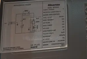Hisense Refrigerator Double Door 154 Litre With One Year Warranty