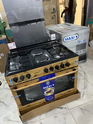 Maxi F9e42g2 Premium 60×90 Gas Electric Cooker – Wood Design
