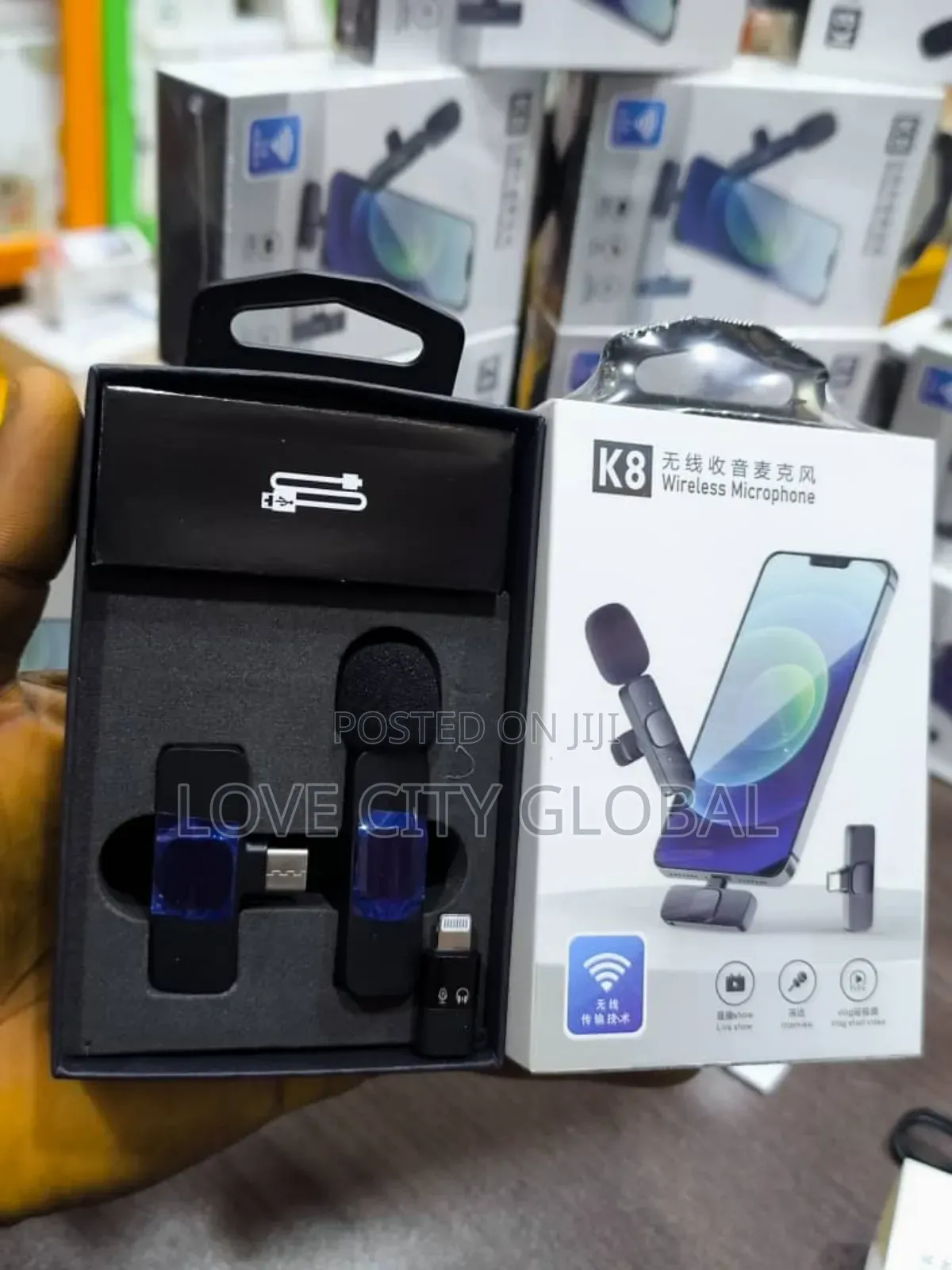 Wireless Mic Receiver iPhone Type C Lavalier Anc Microphone Lapel