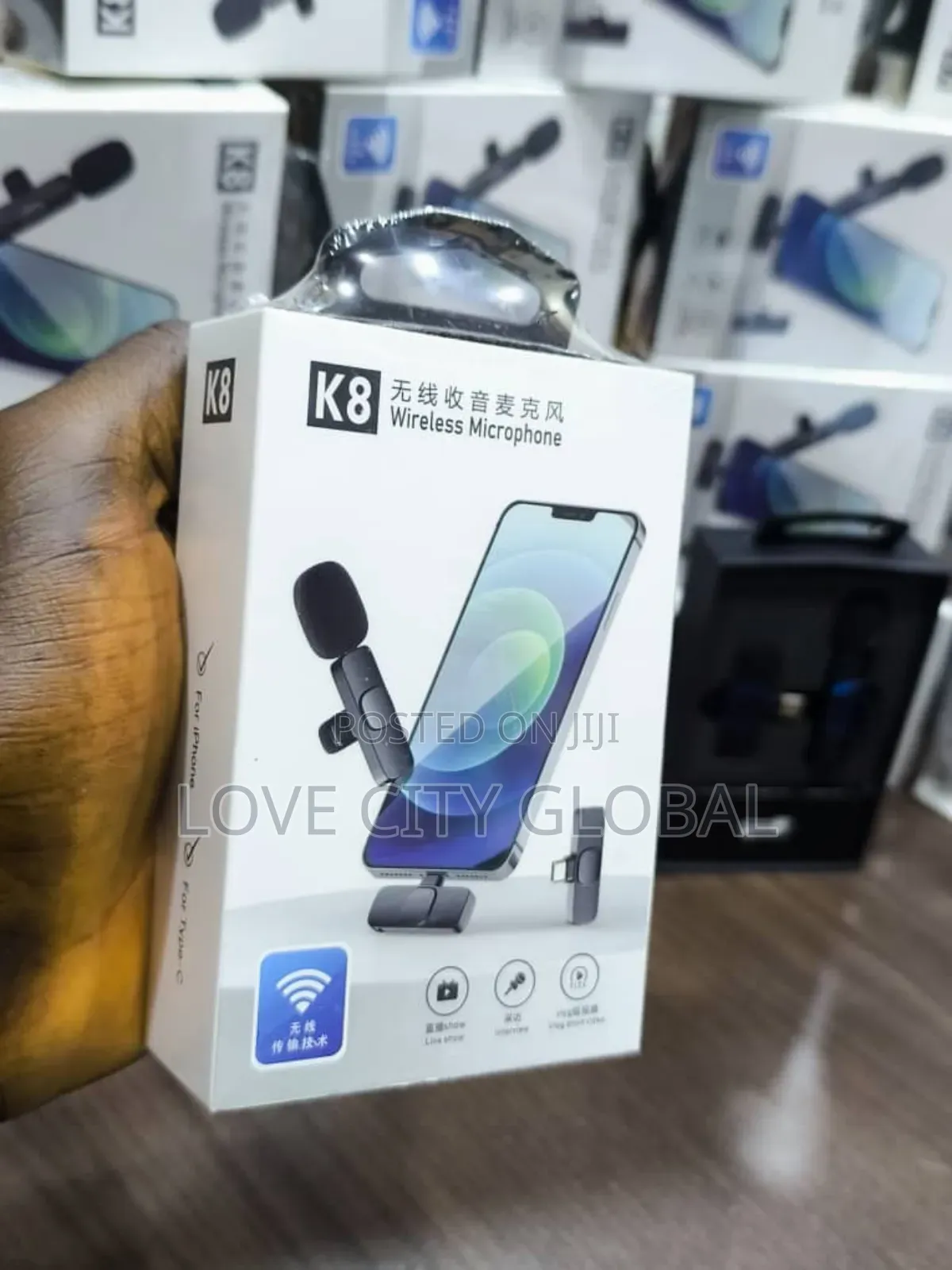 Wireless Mic Receiver iPhone Type C Lavalier Anc Microphone Lapel
