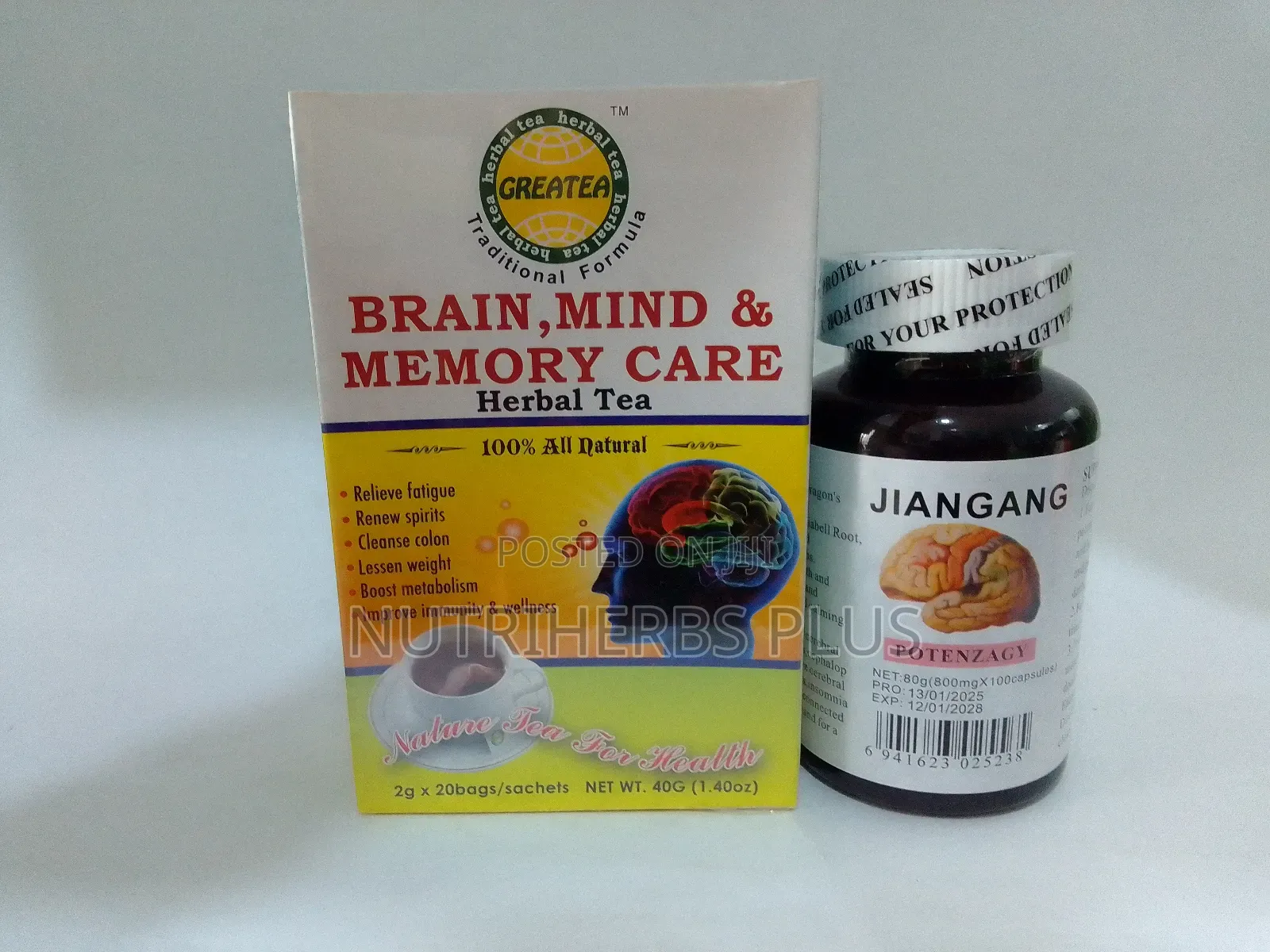Jiangang Potenzagy+Greatea Brain,Mind Memory Care Herbal Tea
