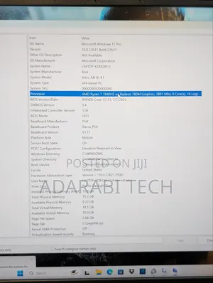 Laptop Acer Nitro 17 16GB AMD Ryzen 7 SSD 1T