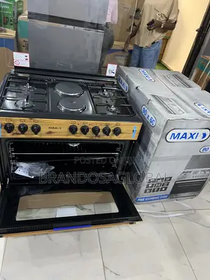 Maxi F9e42g2 Durable Gas Electric Cooker – Wood Look Body