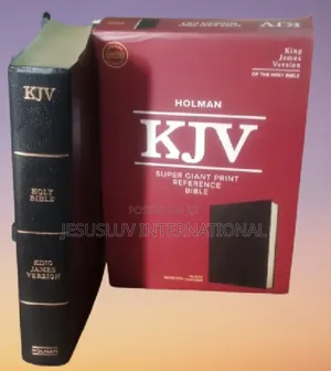 KJV Super Giant Print Reference Holy Bible, Black Leather, Red Letter