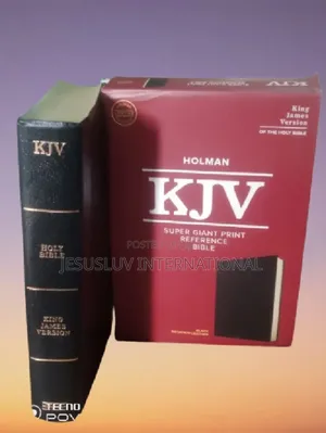 Super Giant Print KJV Reference Holy Bible, Black Leather
