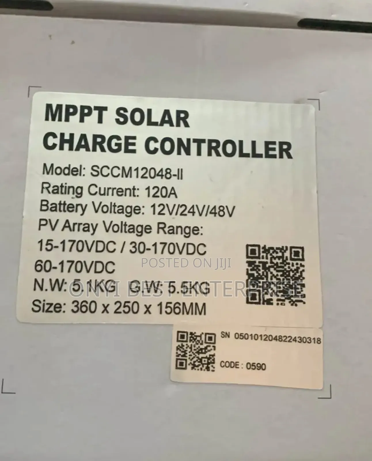Felicity MPPT Charger Controller 120ah48-Ii