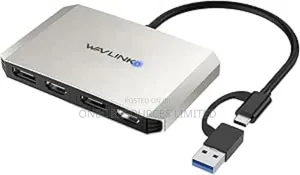 Wavlink Usb C to Dual Hdmi and Displayport Adapter, Dual at 60hz,
