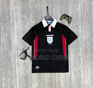 Original Top Quality England Official Black Retro Jersey