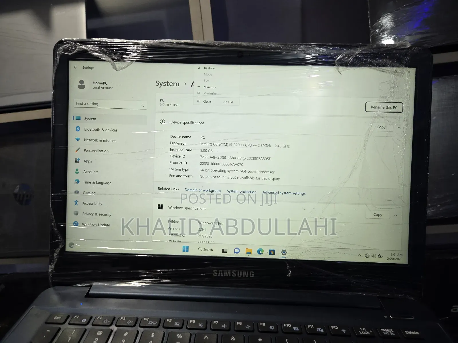Laptop Samsung Notebook 9 8GB Intel Core I5 SSD 128GB
