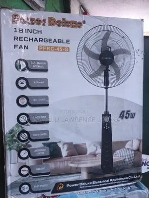 Power Deluxe Rechargeable Fan