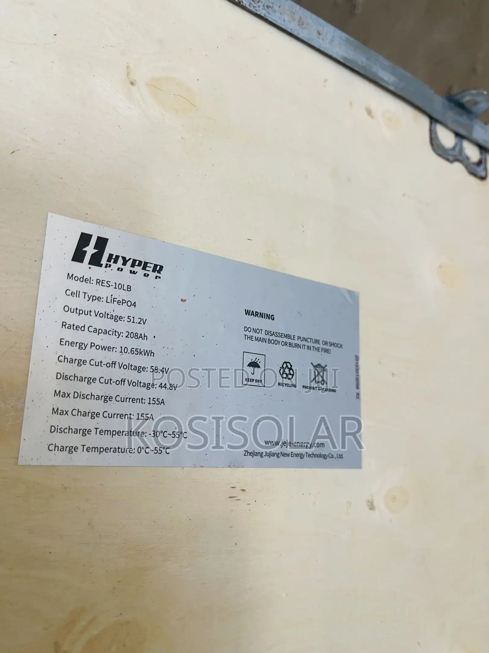 10kwh 48v Hyper Power Lithium Ion Battery