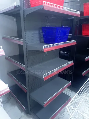 Metal Supermarket Shelf (Gray Color)