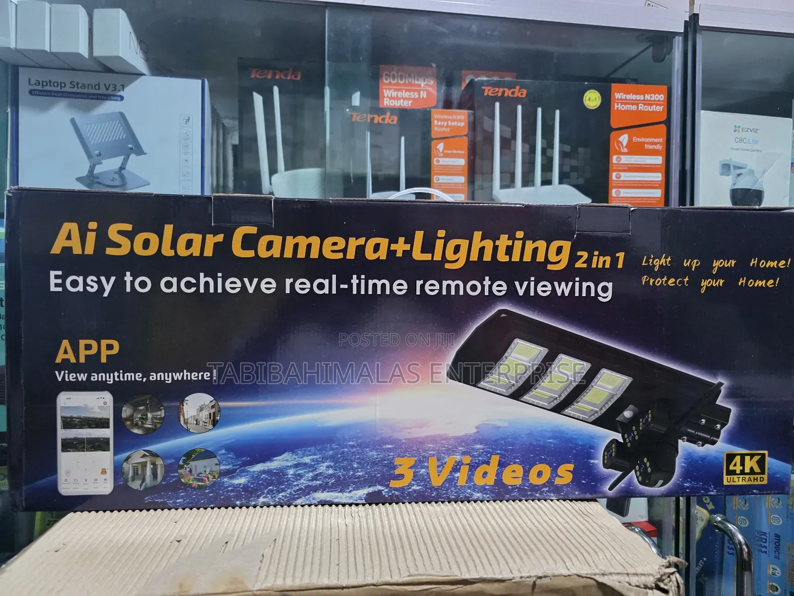 V380pro 3video Ai Solar Camera+Solar Lighting