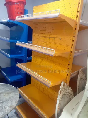 Heavy Duty Yellow Supermarket Metal Shelf