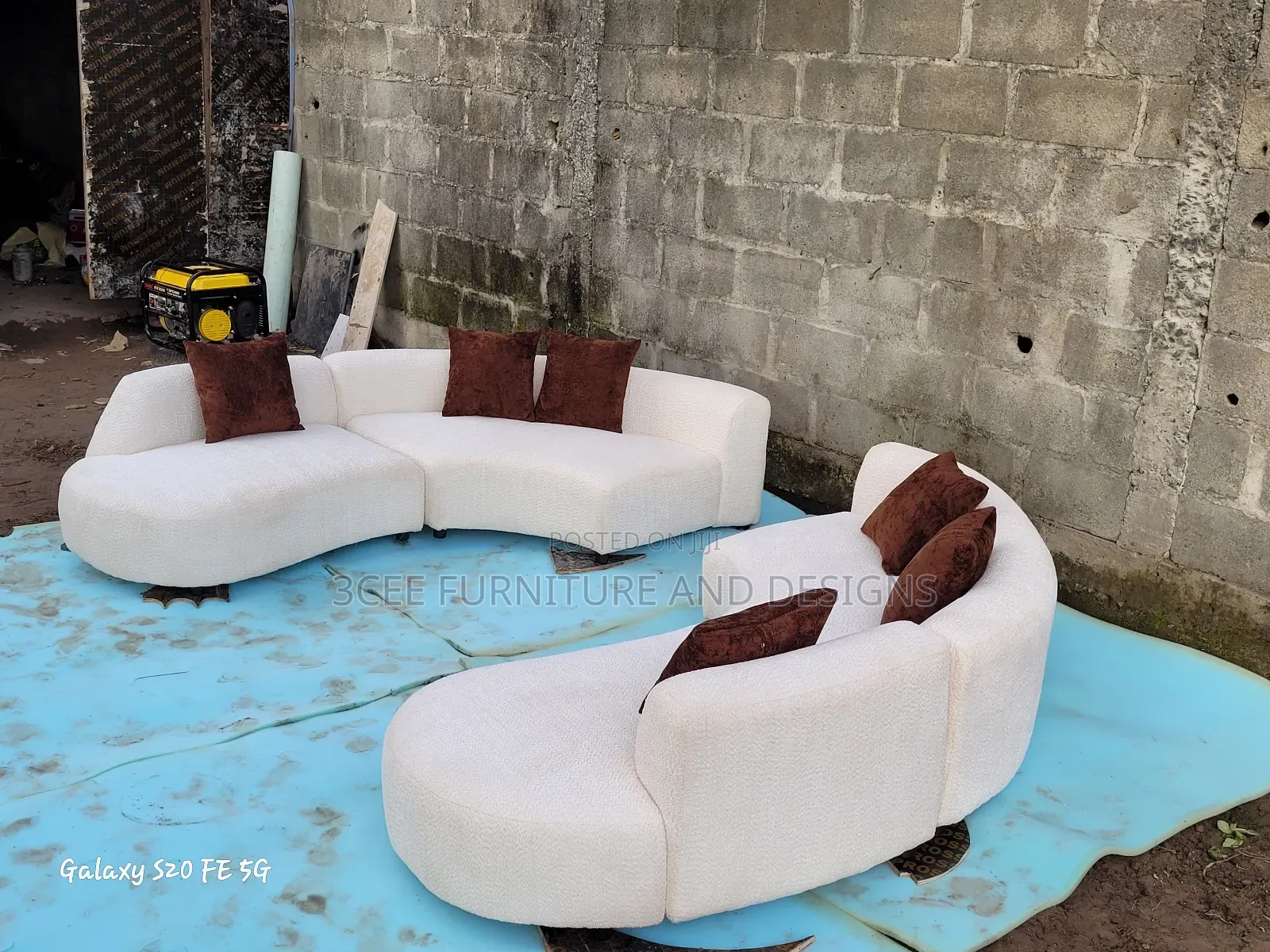 Curve Sofa Made With Jakad Material