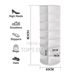 7-Tier 360° Rotating Shoe Rack – Space-Saving Tower Shelf