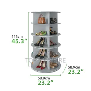 7-Tier 360° Rotating Shoe Rack – Space-Saving Tower Shelf