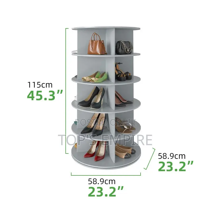 7-Tier 360° Rotating Shoe Rack – Space-Saving Tower Shelf