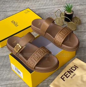 Fendi Leather Slippers