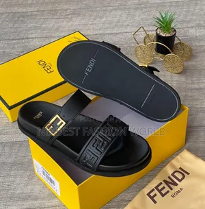 Fendi Leather Slippers