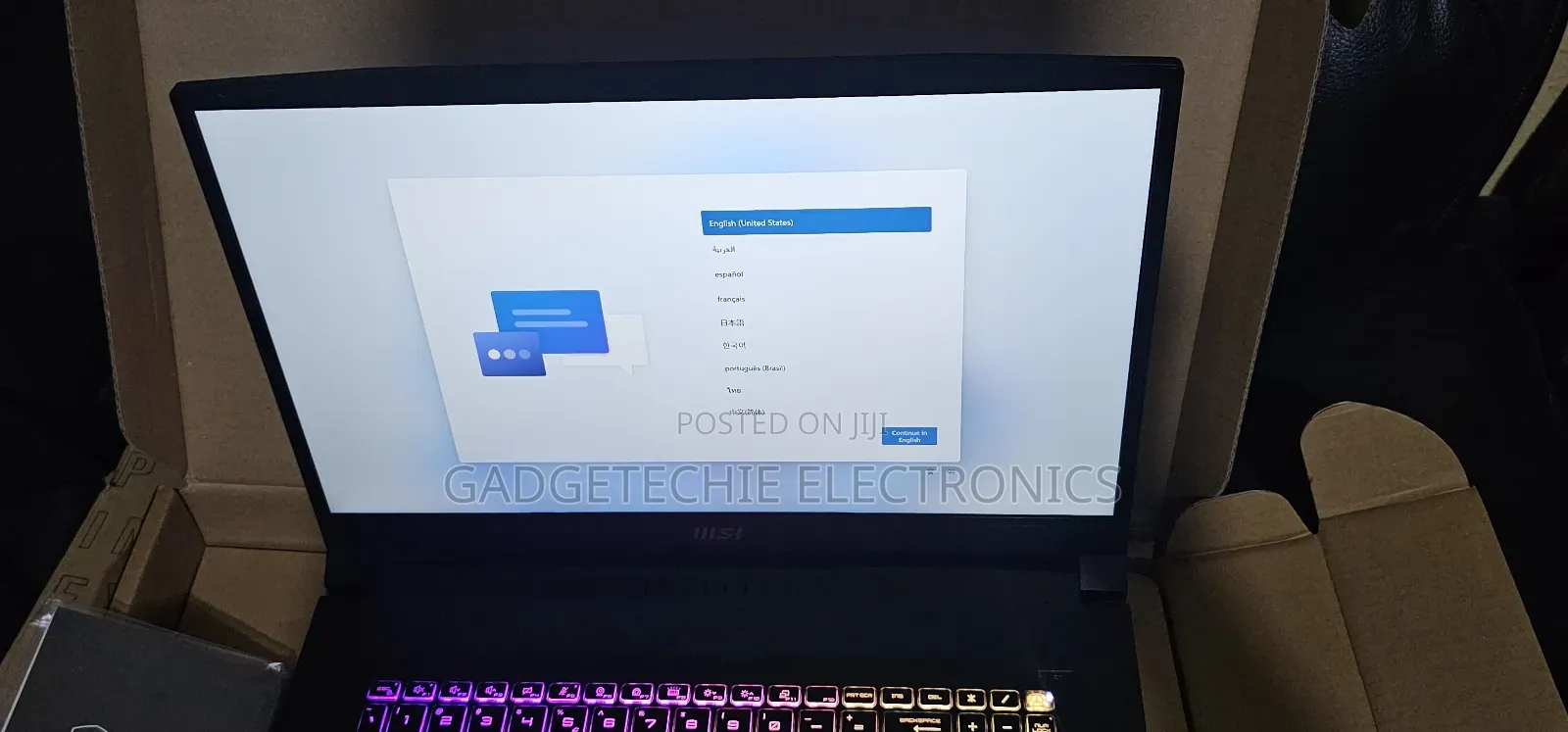 Laptop MSI Katana 17 16GB Intel Core I7 SSD 512GB