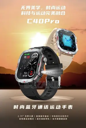 C40 Smartwatch Smartwatch With Torchlight for Android and iPhone