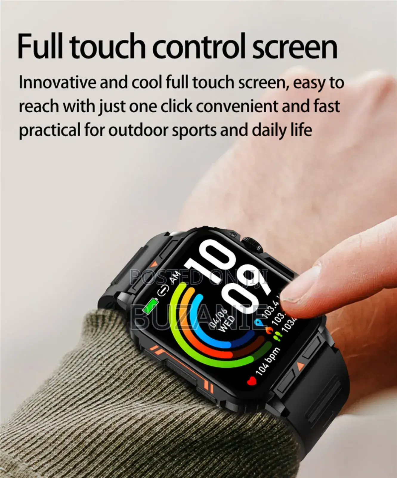 Military Smartwatch Rugged Smart Watch for Android and iPhone