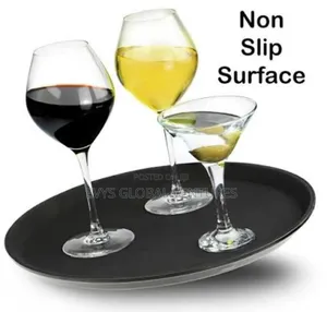 Non Slip Surface Bar Serving Tray - Large