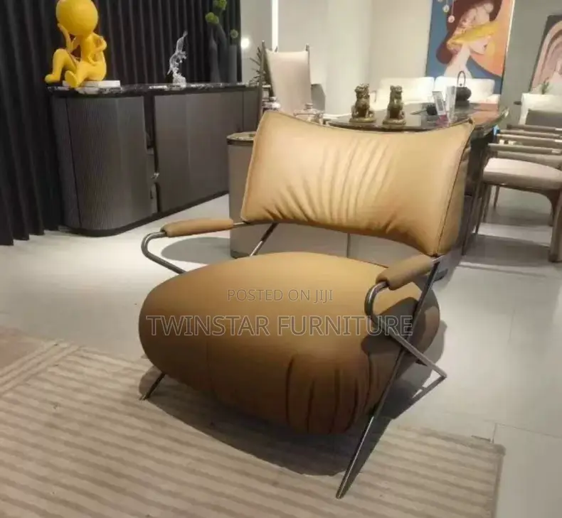 New Modern Luxury Leather Single Sofa Chair