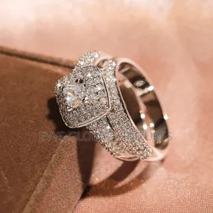 Zirconia Wedding and Engagement Ring Set