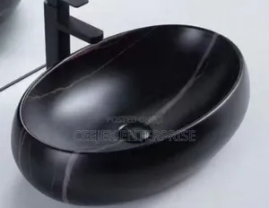 Oval Black Contertop Basin