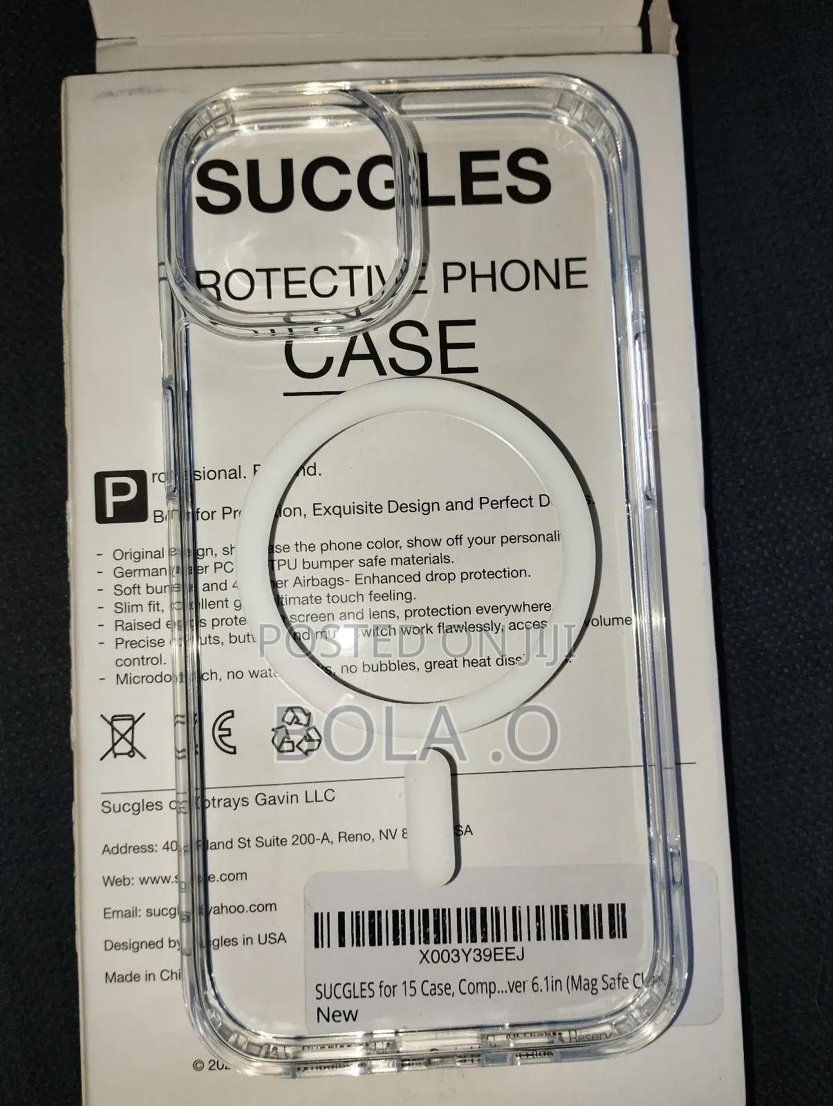 iPhone 15 Magnetic Transparent Case
