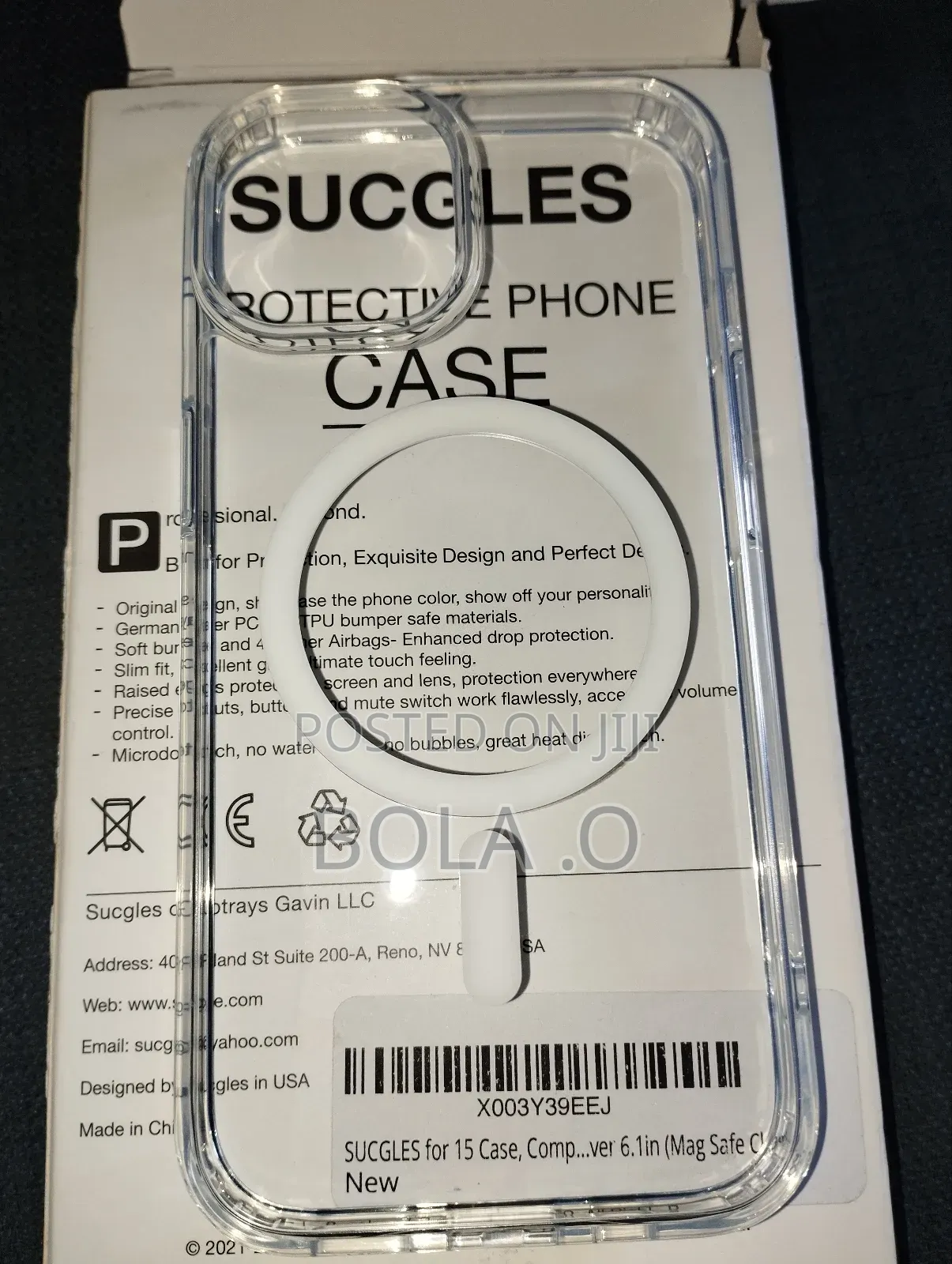 iPhone 15 Magnetic Transparent Case