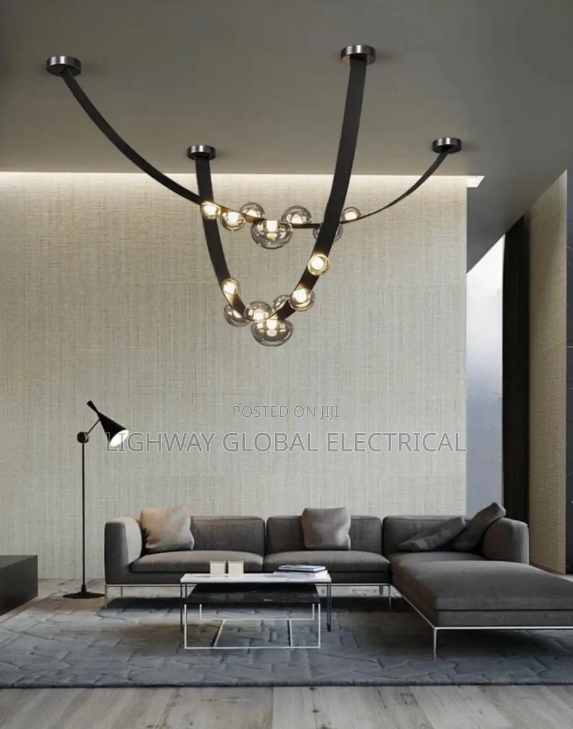 Elegant Leather Modern Chandelier