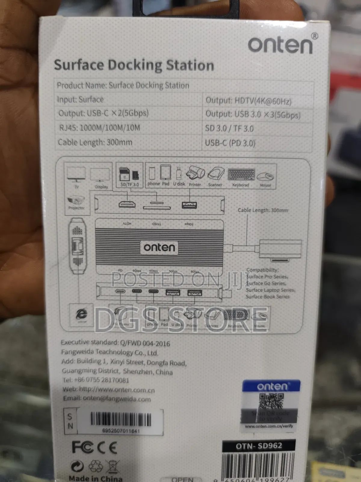 Onten Otn Sd962 Surface Docking Station
