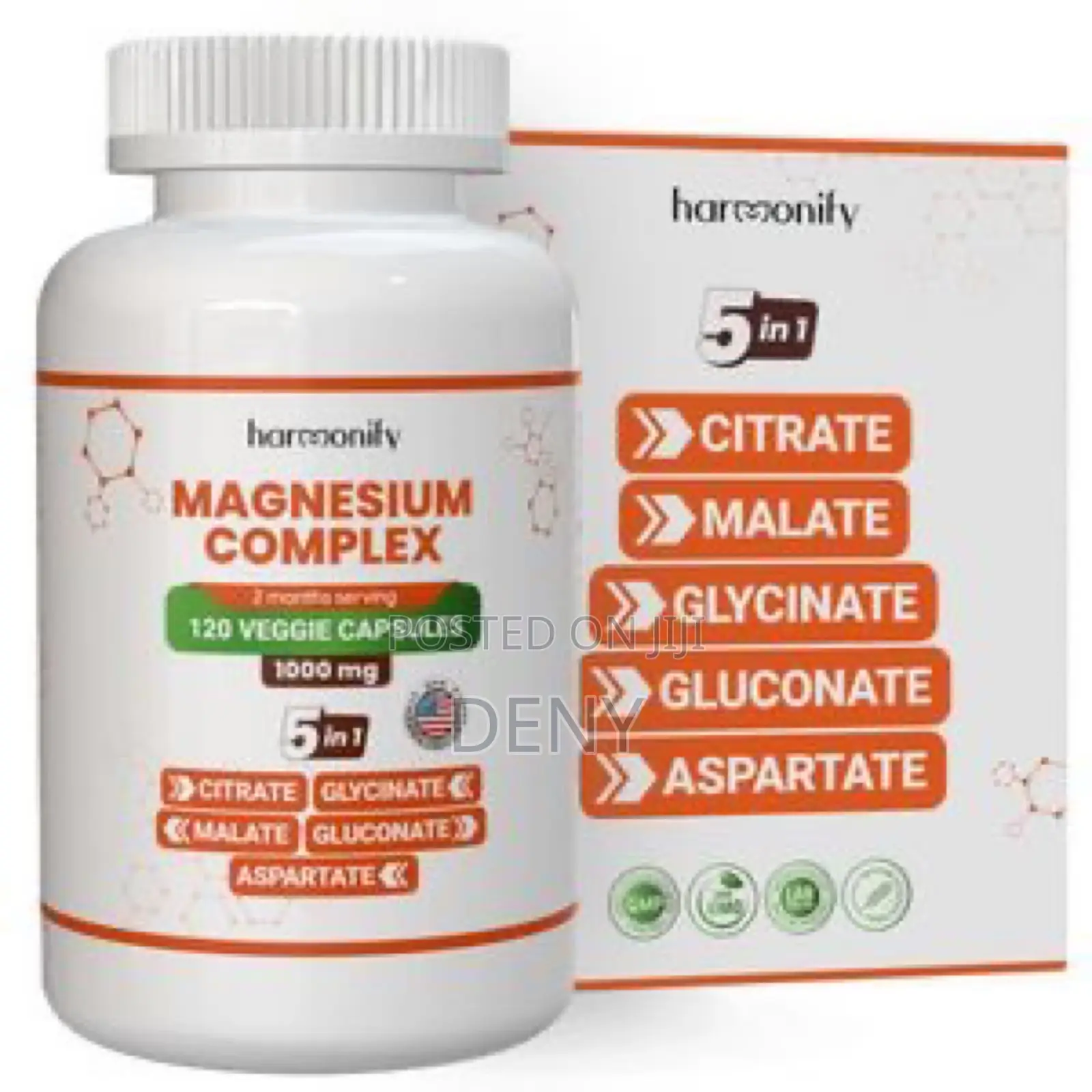 Harmonify Magnesium Glycinate Citrate Malate Aspartate Gluconate