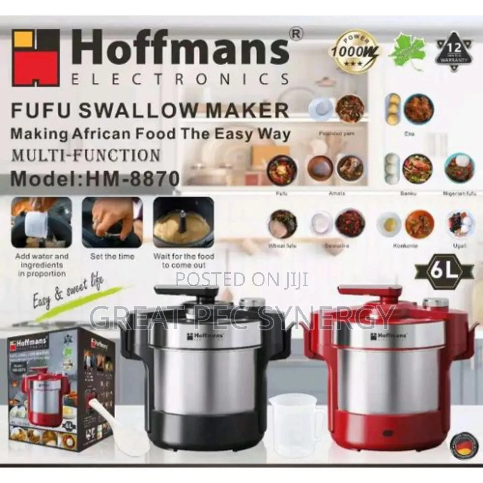 Hoffman's Fufu Swallow Maker 6liter
